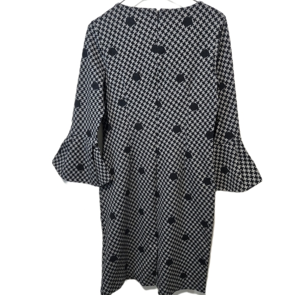Talbot Chic Black and Gray Houndstooth Sheath Dress Size 6 - Picture 2 of 7